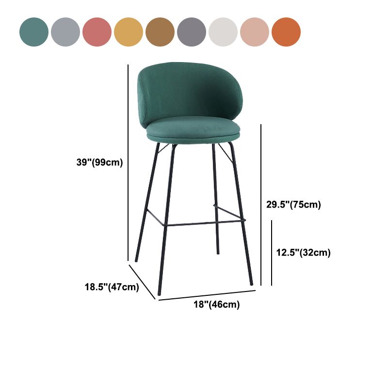 Modern Style Metal Bar-stool Bucket Counter Bar Stool for Home Clearhalo 'Bar Furniture' 'Bar Stools' 'bar_stools' 'furn' 'furn_bar_stools' 'Furniture' 'furniture_bar_stools' 'Kitchen & Dining Furniture' 1200x1200_8a162cfd-9eeb-4488-be5f-2a173a01b811