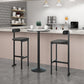 Glam Faux Leather Bar Stool Low Back Counter Bar Stool for Home