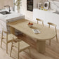 Modern Pine Wood Dining Table with 3 Legs Table for Dining Room Clearhalo 'Dining Tables & Seating' 'Dining Tables' 'dining_table' 'furn' 'furn_dining_table' 'Furniture' 'Kitchen & Dining Furniture' 1200x1200_8a18a608-5bb1-4b4e-9e9b-a28e968b4679