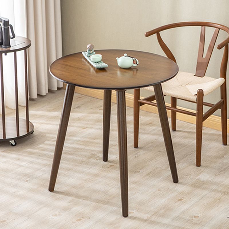 Scandinavian Brown/Natural Wood Top End Table 4 Legs Round Side Table Clearhalo 'Coffee & Accent Tables' 'End & Side Tables' 'end_side_table' 'Furniture' 'furniture_end_side_table' 'Living Room Furniture' 1200x1200_8a1af30a-1ead-442e-80c9-9af0ed9c6cc0