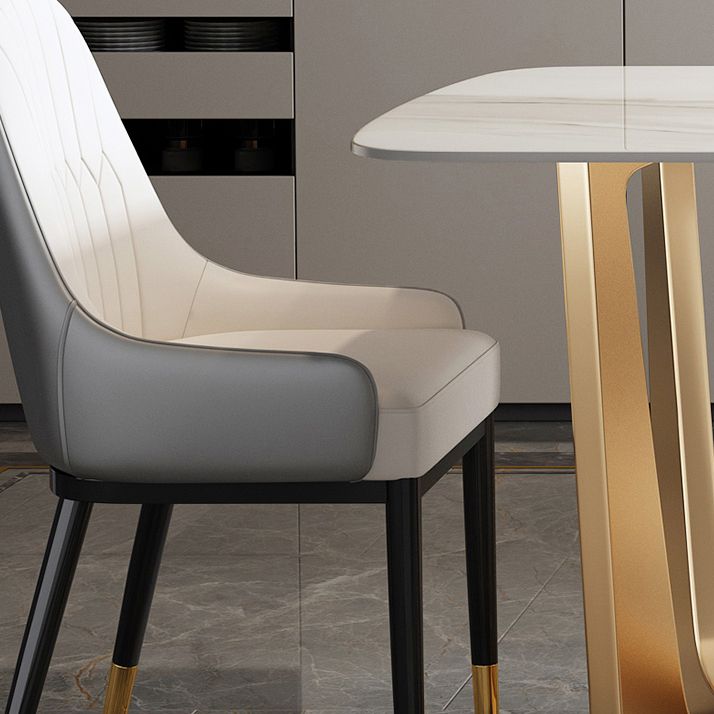 Rectangle Table à manger en pierre fritte