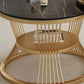 Metal and Slate Coffee Table Glam Round Frame Coffee Table Set Clearhalo 'Coffee & Accent Tables' 'Coffee Tables' 'coffee_tables' 'furn' 'furn_coffee_tables' 'Furniture' 'Living Room Furniture' 1200x1200_8a1b2985-5202-40ba-9818-2d6f5ef1eb50