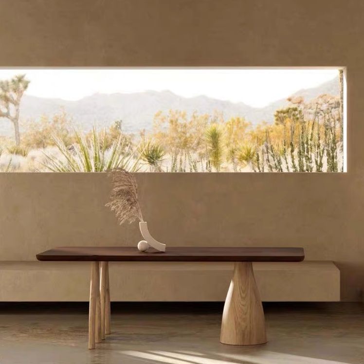 Rectangle Pine Solid Wood Table Modern Dining Table with 3 Legs for Restaurant Clearhalo ' dining_table' 'Dining Tables & Seating' 'Dining Tables' 'furn' 'furn_dining_table' 'Furniture' 'furniture_dining_table' 'Kitchen & Dining Furniture' 'kitchen&dining_furn' 'kitchen' 'kitchen_dining_table' 1200x1200_8a1c4e44-0de4-41ad-a823-f8f4da28f189