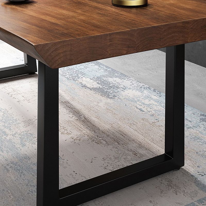 Rechteck -Büroschreibtisch mit industriellem Schreibtisch mit Metallbeinen