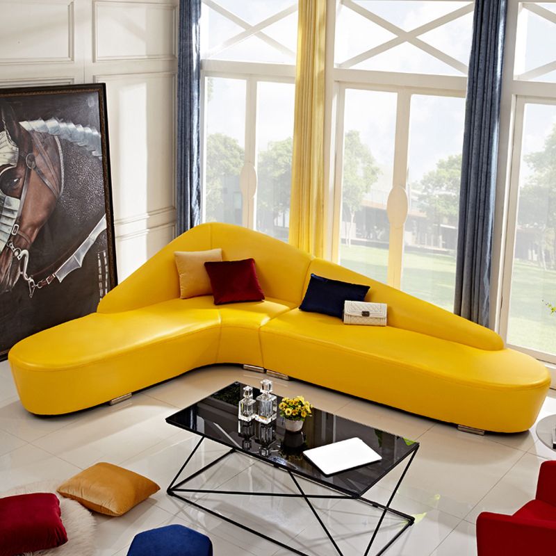 Contemporary Sloped Arm Seating Leather Sofa for Living Room Clearhalo 'furn' 'furn_sofas' 'Furniture' 'Living Room Furniture' 'Sofa' 'sofas' 1200x1200_8a1f2882-39cd-4ece-b01f-51455807b5af