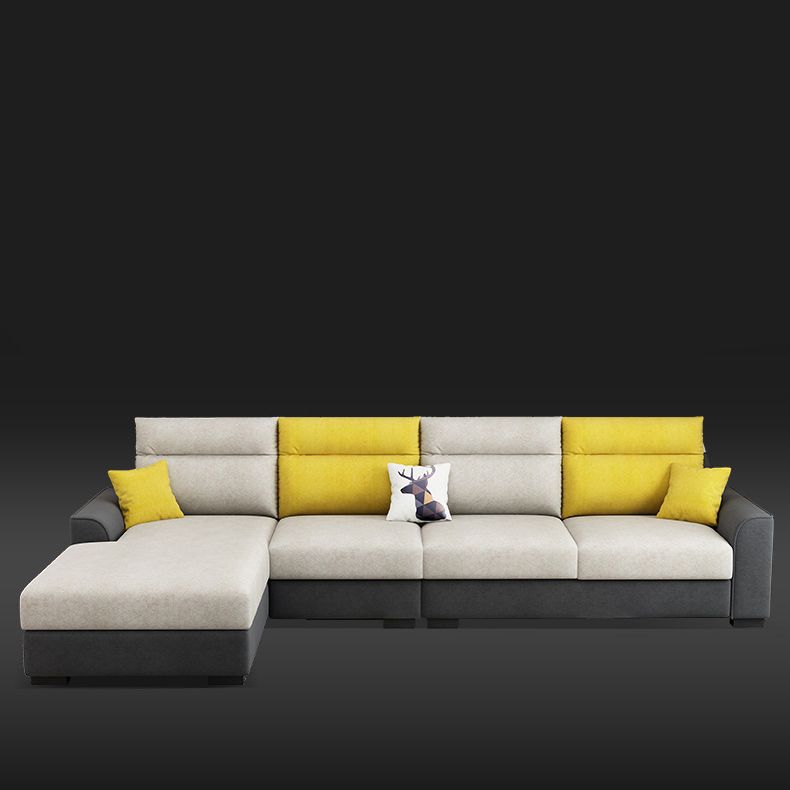 Modular Sewn Pillow Back Bench Seating Recessed Arm Assembled Settee Furniture Clearhalo 'furn' 'furn_sectionals' 'Furniture' 'furniture_sectionals' 'kitchen' 'kitchen_sectionals' 'Living Room Furniture' 'Sectionals' 1200x1200_8a1fdff3-0a89-4d5c-bcd3-c55b7b7d9522