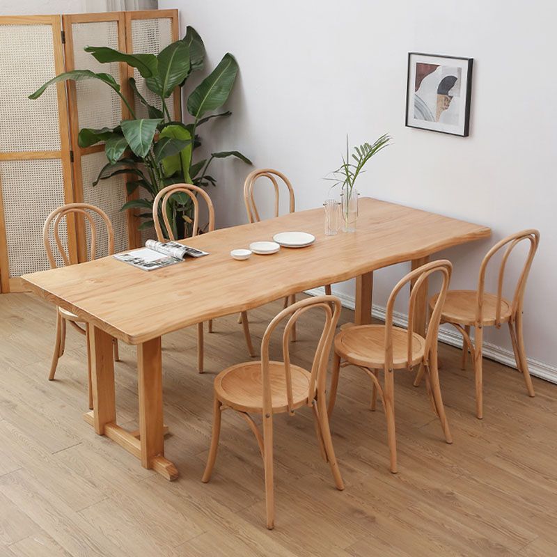 Wood Dining Table Traditional Luxury Rectangle Dining Table with Sled Base Clearhalo 'Dining Tables & Seating' 'Dining Tables' 'dining_table' 'Furniture' 'furniture_dining_table' 'Kitchen & Dining Furniture' 'kitchen' 'kitchen_dining_table' 1200x1200_8a223cc9-6438-4f73-951a-72e8863acc64