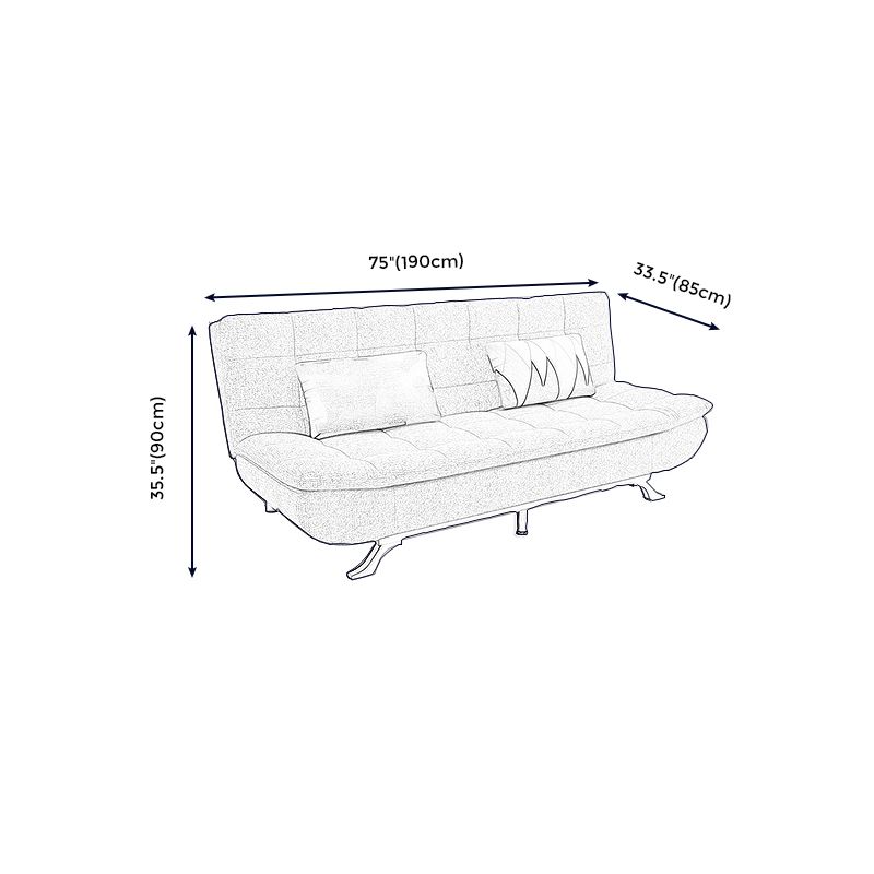 74.80" W √ó 33.46" D √ó 35.43" H Biscuit Back Armless Sofa with Convertible Clearhalo 'furn' 'furn_sofas' 'Furniture' 'furniture_sofas' 'kitchen' 'kitchen_sofas' 'Living Room Furniture' 'Sofa' 'sofas' 1200x1200_8a223d16-cd15-4bcb-b979-dba3b13f26d9