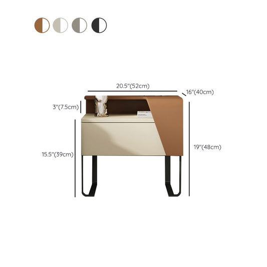 オープンストレージのアクセントテーブルナイトスタンド木製ナイトテーブルベッドルーム用