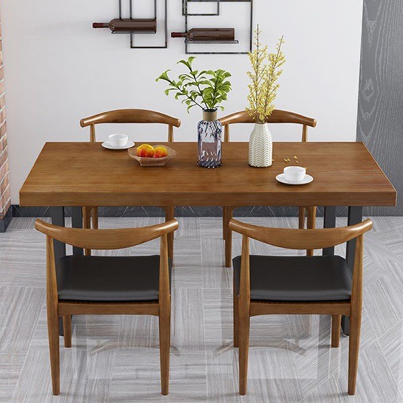 Ensemble de table à manger rectangulaire 1/2/5 PCS Pine Wood Dinette Set pour la cuisine