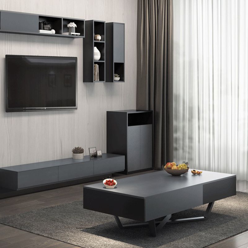 15.7"H Modern Metal Cross Leg Wood Rectangular Table Top Coffee Table Clearhalo 'Coffee & Accent Tables' 'Coffee Tables' 'coffee_tables' 'furn' 'furn_coffee_tables' 'Furniture' 'furniture_coffee_tables' 'Living Room Furniture' 1200x1200_8a27cedb-3aa0-4b43-b59f-b5759f69743d