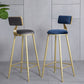 Velvet Glam Low Back Bar Stool Round Indoor Counter Stool with Gold Iron Legs Clearhalo 'Bar Furniture' 'Bar Stools' 'bar_stools' 'furn' 'furn_bar_stools' 'furniture_bar_stools' 'Kitchen & Dining Furniture' 'kitchen&dining_furn' 'kitchen' 'kitchen_furn' Furniture' 1200x1200_8a293957-5af6-42fd-b0d4-cfdd0b274639