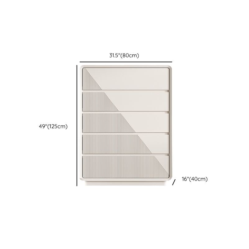 ベッドルーム用に含まれるモダンな木製の白い貯蔵箱の引き出し