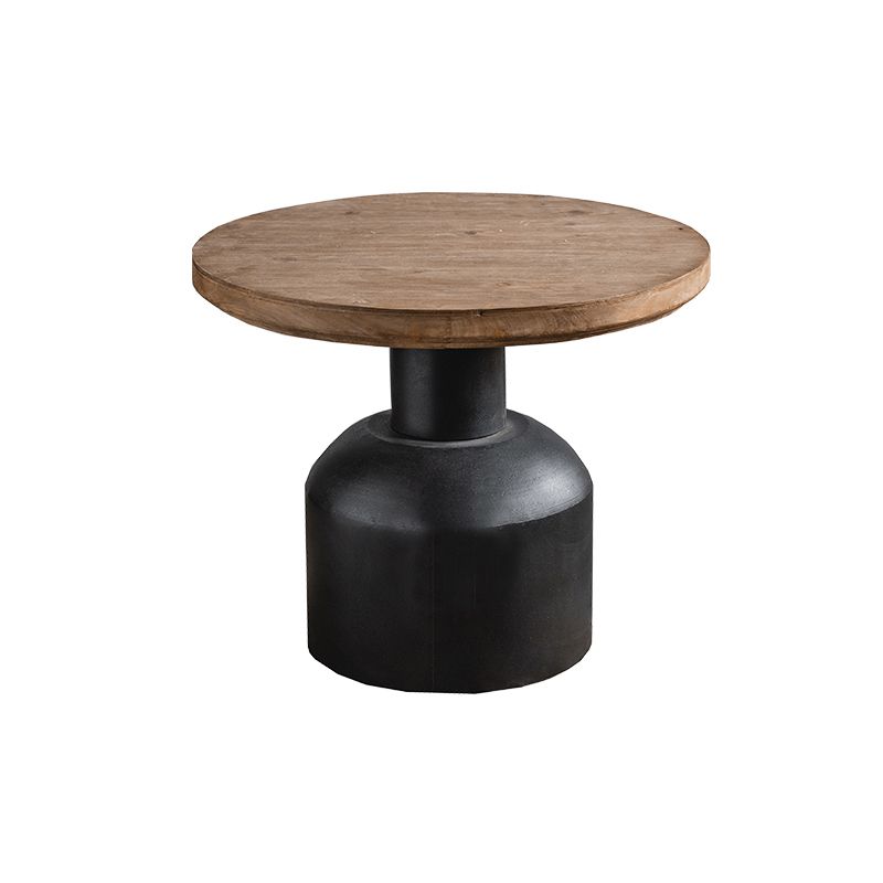 Rustic Distressed Side End Table Pedestal Round Sofa Side Accent Table Clearhalo 'Coffee & Accent Tables' 'End & Side Tables' 'end_side_tables' 'furn' 'furn_end_side_tables' 'Furniture' 'Living Room Furniture' 1200x1200_8a29cceb-676f-4640-af6e-269177ab11cd