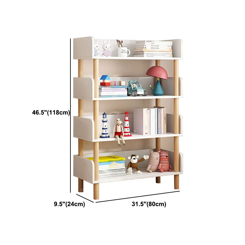 Scandinavian Vertical Bookshelf Open Etagere Manufactured Wood and Solid Wood Bookcase Clearhalo 'Bookcases' 'furn' 'furn_bookcases' 'Furniture' 'furniture_bookcases' 'Office Furniture' 1200x1200_8a2a0428-c48a-4b45-9a3e-8e495cadb8c7