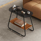 End Table Glass Sled with Storage Oval Contemporary Double Tier Side Table Clearhalo 'Coffee & Accent Tables' 'End & Side Tables' 'end_side_tables' 'furn' 'furn_end_side_tables' 'Furniture' 'Living Room Furniture' 1200x1200_8a2b4c7c-25fc-4c1e-b6f6-ecae41e63614
