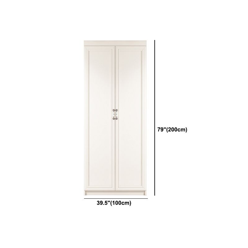 Contemporary Style Wardrobe Armoire Wood Armoire with Clothes Rail and Door for Bedroom