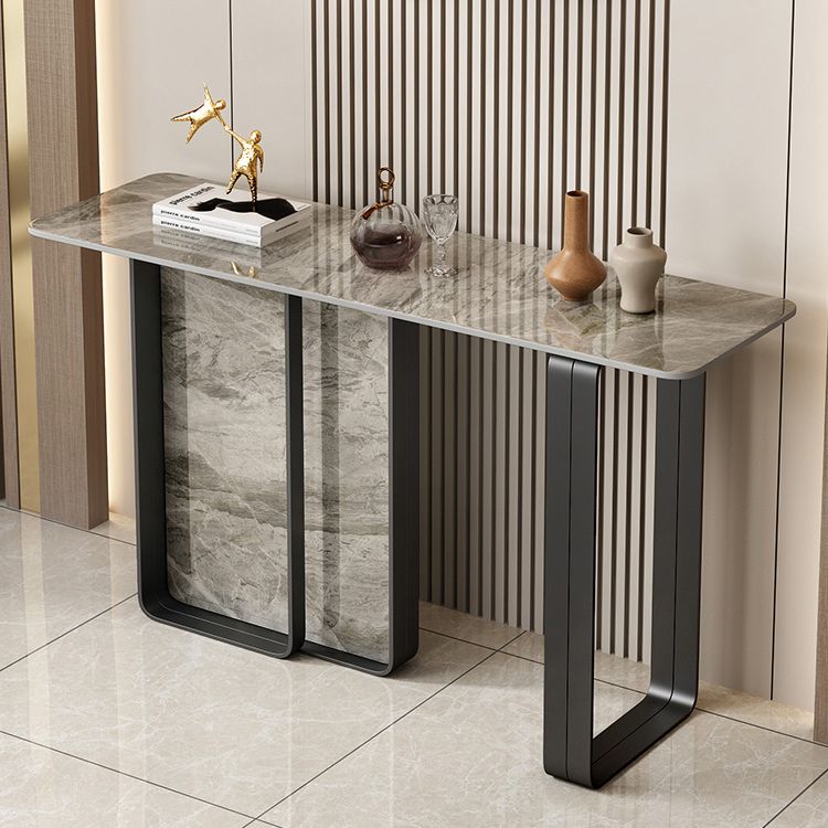 11 Inch Wide Glam Accent Table Stone Rectangle Console Accent Table Clearhalo 'Console Tables' 'console_tables' 'Entry & Mudroom Furniture' 'furn' 'furn_console_tables' 'Furniture' 1200x1200_8a300364-5fda-4636-892f-603e92fff489