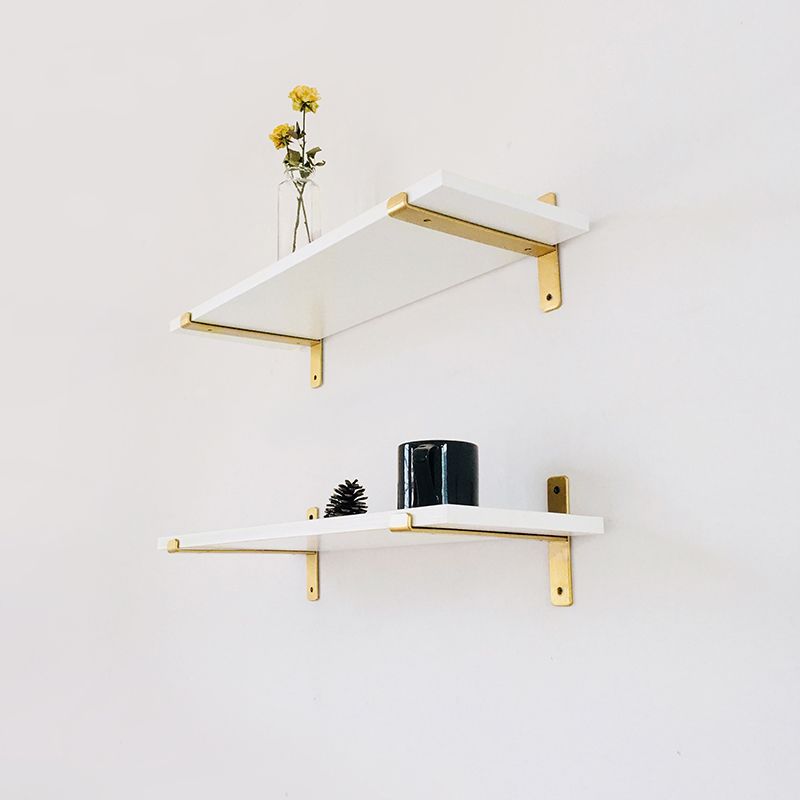 Engineered Wood White Bookshelf Glam Floating Closed Back Bookcase Clearhalo 'Bookcases' 'furn' 'furn_bookcases' 'Furniture' 'Office Furniture' 1200x1200_8a31447f-119f-42c5-bc29-11a43997130b