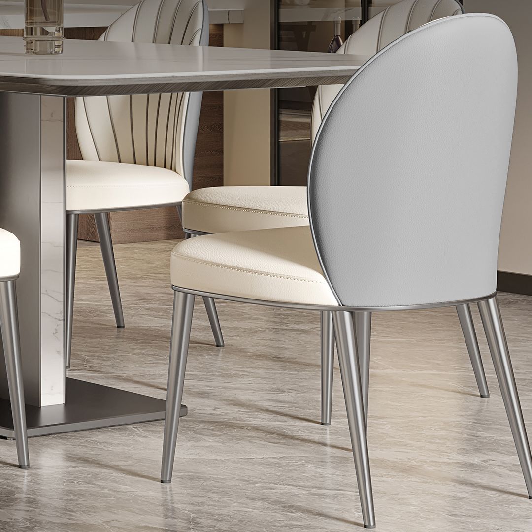 白い椅子のあるキッチンダイニングセット1/5/6/7ピースモダンディネットセット