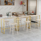 Rectangle Pine Wood Top Bistro Table Modern Pub Table with Metal Base Clearhalo 'Bar Furniture' 'Bar Tables' 'bar_tables' 'furn' 'furn_bar_tables' 'Furniture' 'Kitchen & Dining Furniture' 1200x1200_8a336e3c-eee4-4b8d-9237-6c13774d9131