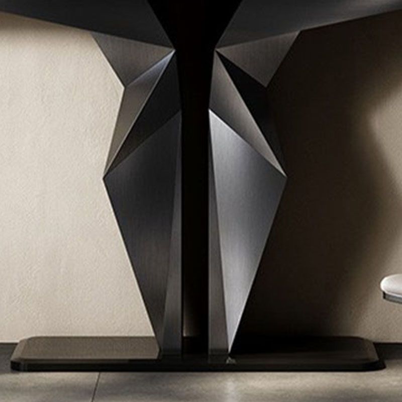 Rectangle Contemporary Console Table Gold/Black Stone Console Sofa Table