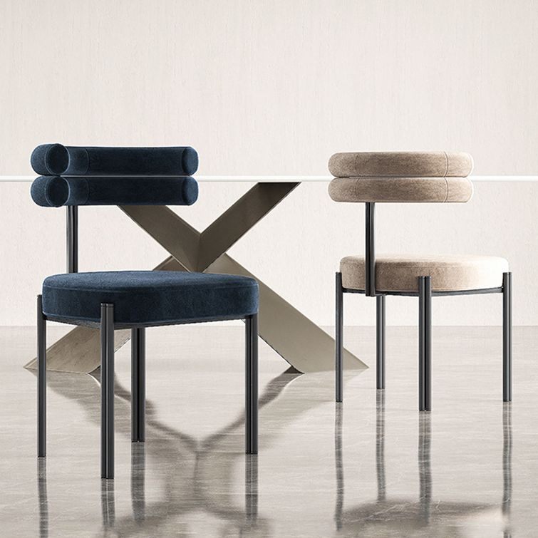 工業用ベルベットダイニングルームチェアオープンバックダイニングサイドチェアレストランで使用する