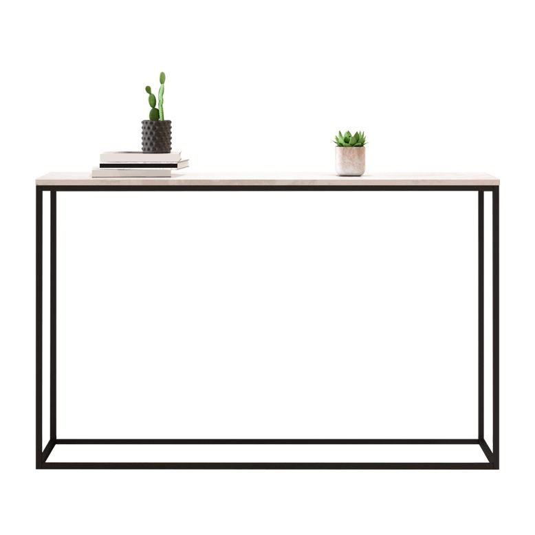 29.53" Tall Marble Console Table Modern Frame Base Accent Table for Hall Clearhalo 'Console Tables' 'console_tables' 'Entry & Mudroom Furniture' 'furn' 'furn_console_tables' 'Furniture' 1200x1200_8a353460-c6bc-47b8-993d-037987b4f989