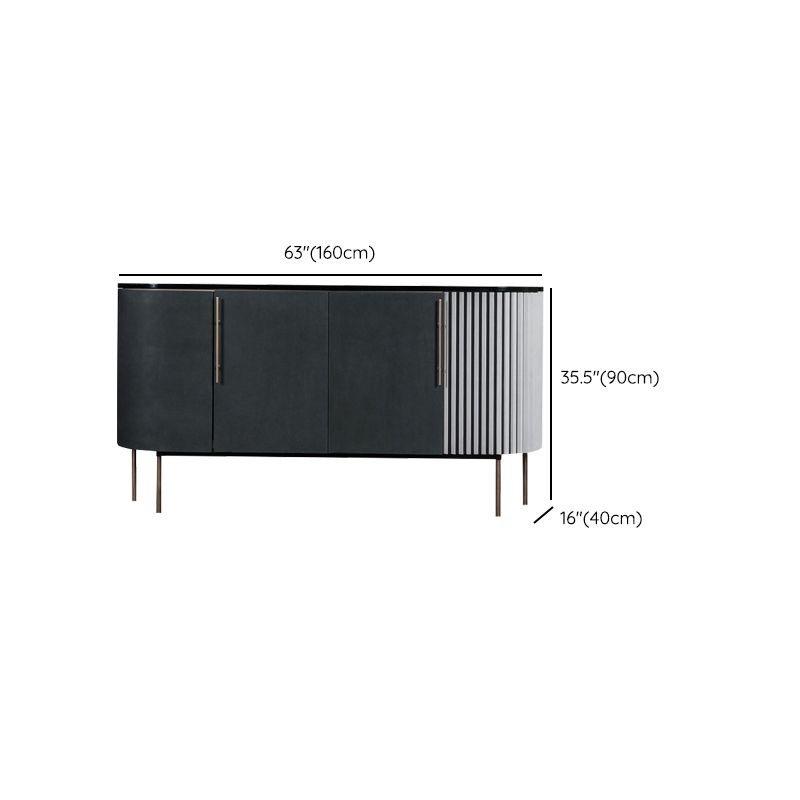 Metal and Solid Wood Cabinet Black Bar Pulls Straight Legs Accent Cabinet Clearhalo 'Cabinets & Chests' 'cabinets_chests' 'furn' 'furn_cabinets_chests' 'Furniture' 'Living Room Furniture' 1200x1200_8a36d820-aa12-47e6-bc00-2f4f6d0f25b5