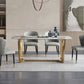 Metal Modern Rectangle Dining Table Sintered Stone Table for Dining Room Clearhalo ' dining_table' 'Dining Tables & Seating' 'Dining Tables' 'Furniture' 'furniture_dining_table' 'Kitchen & Dining Furniture' 'kitchen&dining_furn' 'kitchen' 'kitchen_dining_table' 1200x1200_8a36da28-d218-4438-a4d2-91c7ee5624be