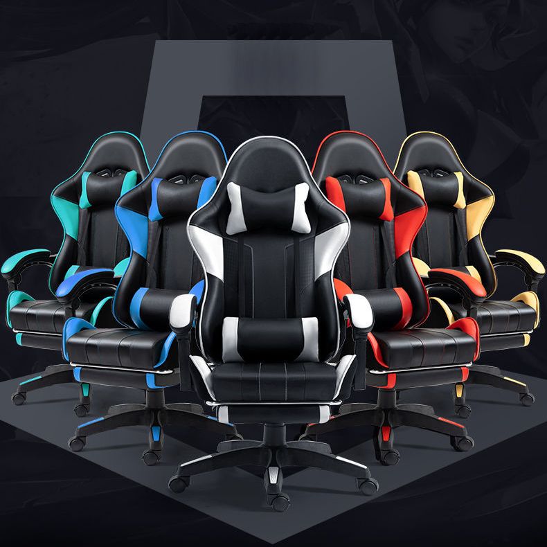 Silla de escritorio moderna silla de computadora de cuero por faux silla con ruedas con ruedas