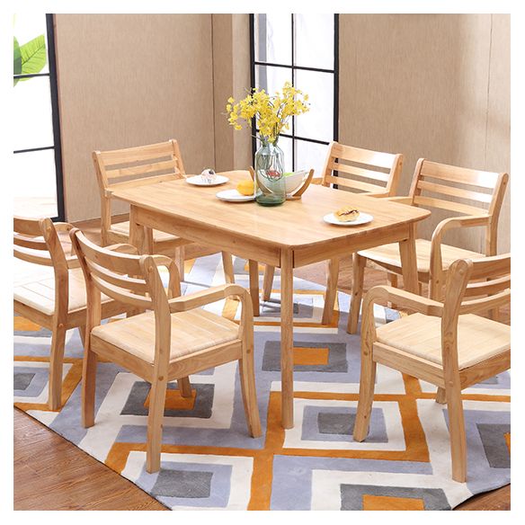 Wood Ladder Back Dining Armchair Traditional Rubberwood Arm Single Chair Clearhalo ' kitchen&dining_furn' 'Dining Chairs' 'Dining Tables & Seating' 'dining_chair' 'furn' 'furn_dining_chair' 'Furniture' 'furniture_dining_chair' 'Kitchen & Dining Furniture' 'kitchen' 1200x1200_8a37ef68-827a-4274-95a0-8194d7148ae6