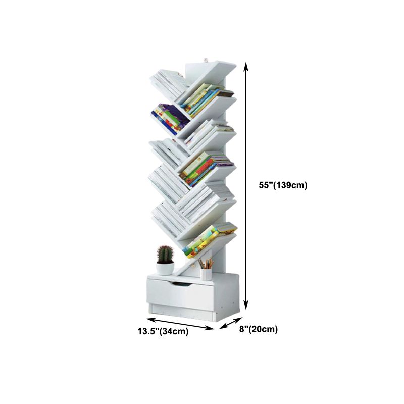 7.87"W Bookshelf Closed Back Contemporary Style Bookcase for Office Home Clearhalo 'Bookcases' 'furn' 'furn_bookcases' 'Furniture' 'Office Furniture' 1200x1200_8a3817f3-291c-417c-8454-01b1026b25b8