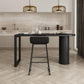 Wood Bar Stool Table with Specialty Table Top Double Pedestal Table - 41.3" H Clearhalo 'Bar Furniture' 'Bar Tables' 'bar_tables' 'furn' 'furn_bar_tables' 'Furniture' 'furniture_bar_tables' 'Kitchen & Dining Furniture' 1200x1200_8a39ee81-e038-407e-ba48-4b00c5c2a575