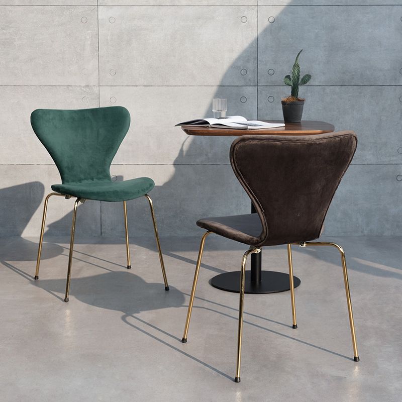 Restaurant Scandinavian Velvet Side Chair Matte Finish Wingback Dining Chair Clearhalo ' kitchen&dining_furn' 'Dining Chairs' 'Dining Tables & Seating' 'dining_chair' 'furn' 'furn_dining_chair' 'Furniture' 'furniture_dining_chair' 'Kitchen & Dining Furniture' 'kitchen' 1200x1200_8a3c52f9-80ce-4559-af76-dbf8f286ecea