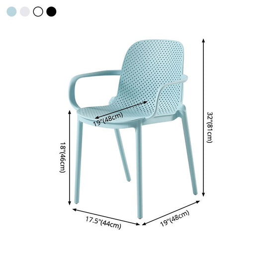 Contemporary Style Plastic Dining Chair Dining Stackable Chairs for Kitchen (Set of 4) Clearhalo ' kitchen&dining_furn' 'Dining Chairs' 'Dining Tables & Seating' 'dining_chair' 'furn' 'furn_dining_chair' 'Furniture' 'furniture_dining_chair' 'Kitchen & Dining Furniture' 'kitchen' 1200x1200_8a3d84b4-4aed-40df-964c-1f97b54647fe
