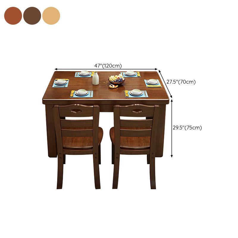Solid Wood Dining Table Modern Rectangle Dining Table for Dining Room