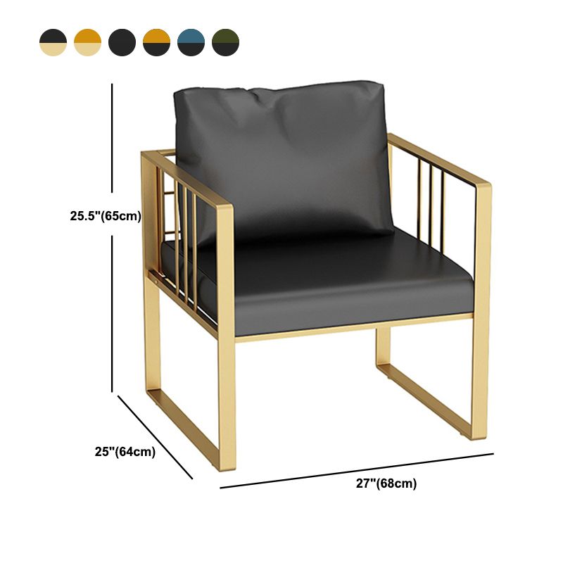 25,59 "H faux cuir carré canapé de bras carré contemporain canapé standard