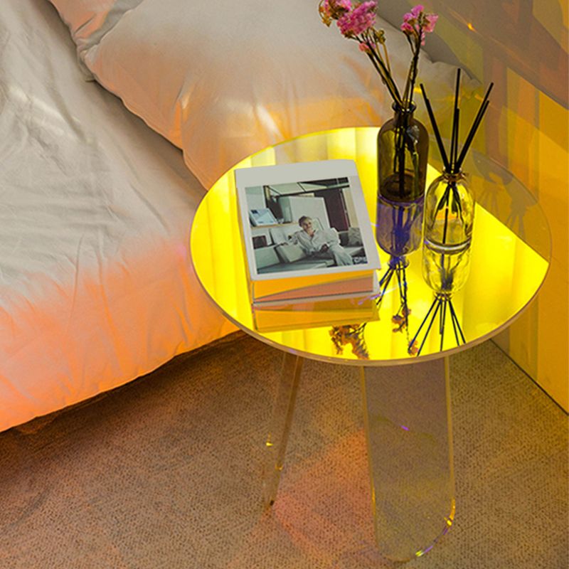Luxurious Acrylic Side Table Round/Oval Side End Snack Table Clearhalo 'Coffee & Accent Tables' 'End & Side Tables' 'end_side_tables' 'furn' 'furn_end_side_tables' 'Furniture' 'Living Room Furniture' 1200x1200_8a4109a9-8b89-4aed-9ab7-ebf20afd2f00