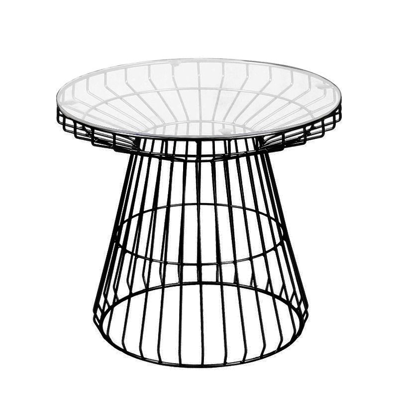 Mesa redonda de vidrio de estilo moderno dié Dia de 19.7 pulgadas