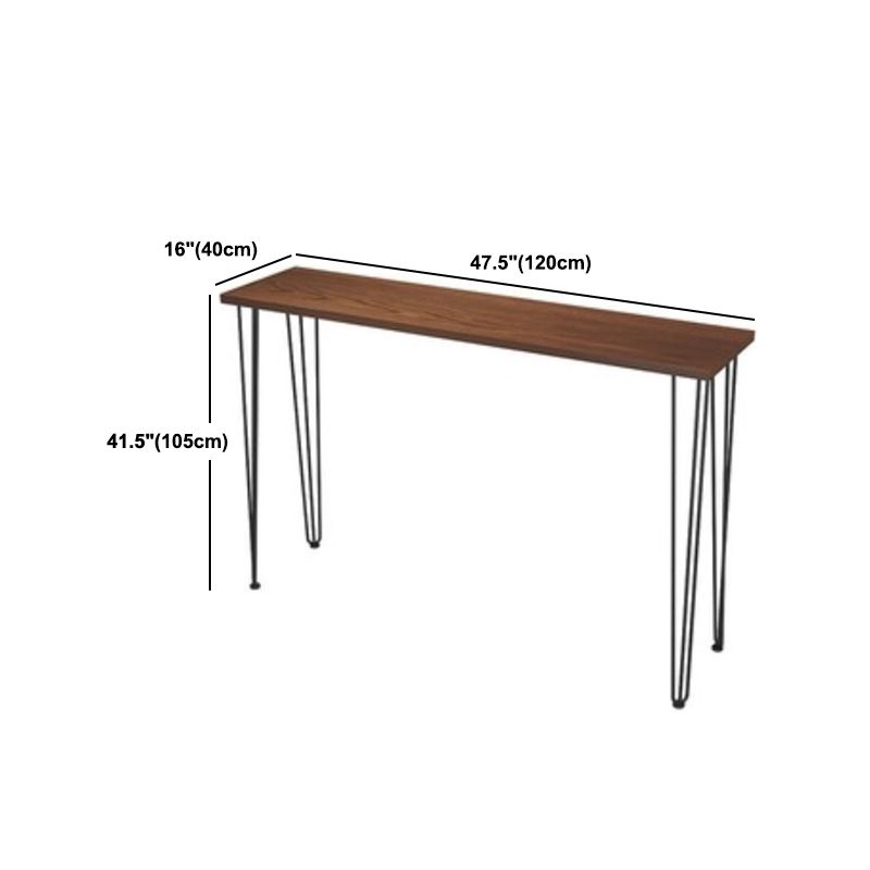 Rettangolo tavolo da banco di altezza moderna gambe in metallo altezza tavolo da pranzo in naturale