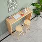 Rectangle Modern Bar Height Table Sled Wood Natural Counter Table for Living Room Clearhalo 'Bar Furniture' 'Bar Tables' 'bar_tables' 'Furniture' 'furniture_bar_tables' 'Kitchen & Dining Furniture' 'kitchen&dining_furn' 'kitchen' 1200x1200_8a449852-dd1e-4281-964a-cfe4fa147c58