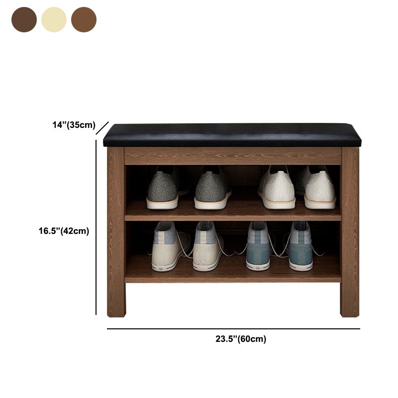 13.8" Wide Modern Entryway Bench Solid Wood Entryway Bench Seating Bench Clearhalo 'Benches' 'Chairs & Seating' 'furn' 'furn_benches' 'Furniture' 'Living Room Furniture' 1200x1200_8a449d16-797c-4056-a8ef-4ddcbcf70867
