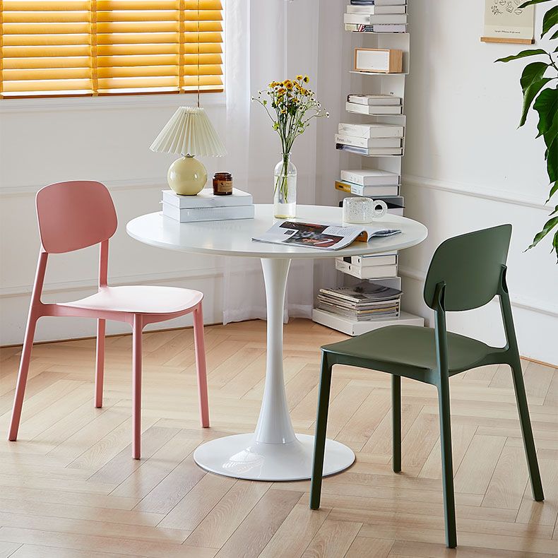Modern Stackable Open Back Side Chair Plastic Matte Finish Dining Chair Clearhalo ' kitchen&dining_furn' 'Dining Chairs' 'Dining Tables & Seating' 'dining_chair' 'furn' 'furn_dining_chair' 'Furniture' 'furniture_dining_chair' 'Kitchen & Dining Furniture' 'kitchen' 1200x1200_8a457ad4-6613-45be-94ae-2f01d017849e