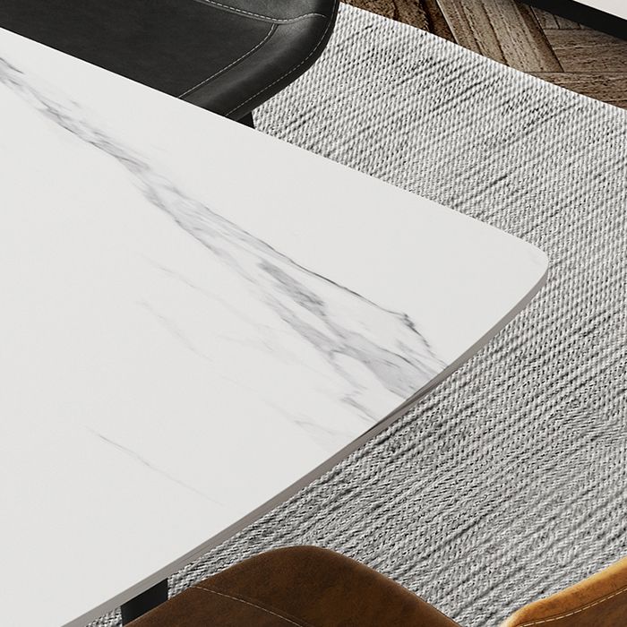 Modern Rectangle Stone Dining Table Set 1/4/5/7 Pieces Dining Set for Home Use Clearhalo 'Dining Room Sets' 'Dining Tables & Seating' 'dining_room_set' 'furn' 'furn_dining_room_set' 'Furniture' 'furniture_dining_room_set' 'Kitchen & Dining Furniture' 1200x1200_8a460d22-093b-4204-adbd-5f6b0f46f9f6