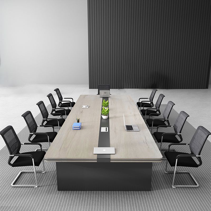 29,25 pollici di rettangolo della scrivania dell'ufficio contemporanea.