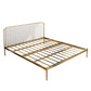Leather Upholstered Platform Bed Luxurious Metal Tall Bed Frame Clearhalo 'Bedroom Furniture' 'Beds' 'furn' 'furn_beds' 'Furniture' 1200x1200_8a489674-995a-4d6f-a29b-3c115856d095