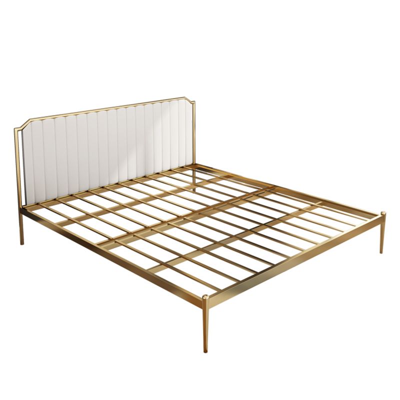 Leather Upholstered Platform Bed Luxurious Metal Tall Bed Frame Clearhalo 'Bedroom Furniture' 'Beds' 'furn' 'furn_beds' 'Furniture' 1200x1200_8a489674-995a-4d6f-a29b-3c115856d095