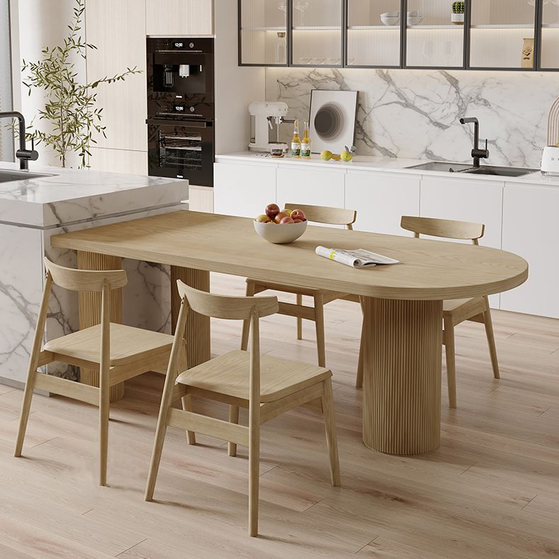 Modern Style Dining Table Brown Solid Wood Dining Table for Kitchen Clearhalo 'Dining Tables & Seating' 'Dining Tables' 'dining_table' 'furn' 'furn_dining_table' 'Furniture' 'furniture_dining_table' 'Kitchen & Dining Furniture' 'kitchen' 'kitchen_dining_table' 1200x1200_8a4944e4-30c9-4986-bef2-7ddd969b41d6