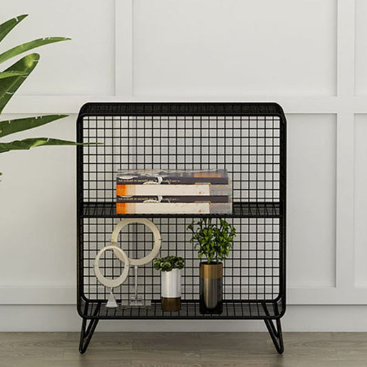 Glam Closed Back Bookshelf Standard Metal Bookcase with Shelves